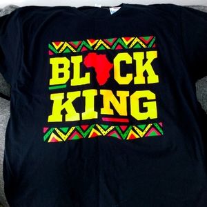 Men's Black King Large Tshirt